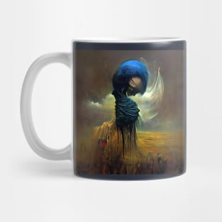 The Wind Whispers Into Insanity hoodie (back design) by Techaitika Mug